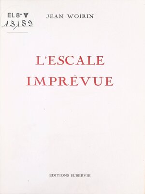 cover image of L'escale imprévue